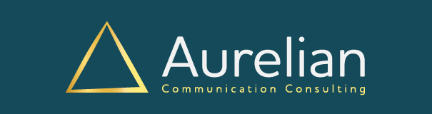 Logo Aurelian Communication Consulting: Goldenes Dreieck mit Benennung rechts davon